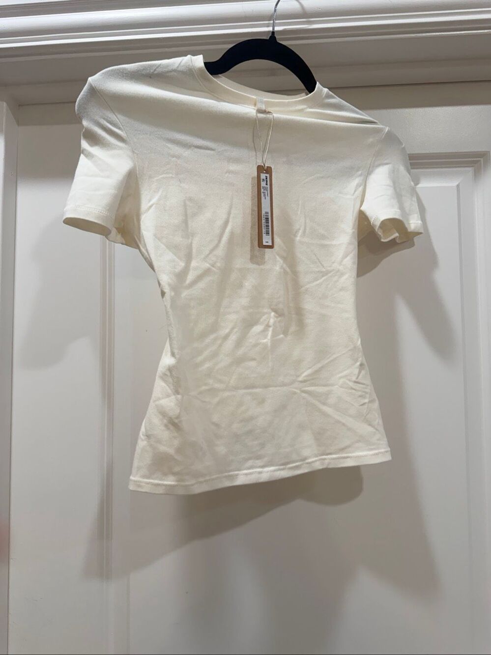 SKIMS Cotton Jersey Short Sleeve Crew Neck T-Shirt Marble Size XS New With Tags